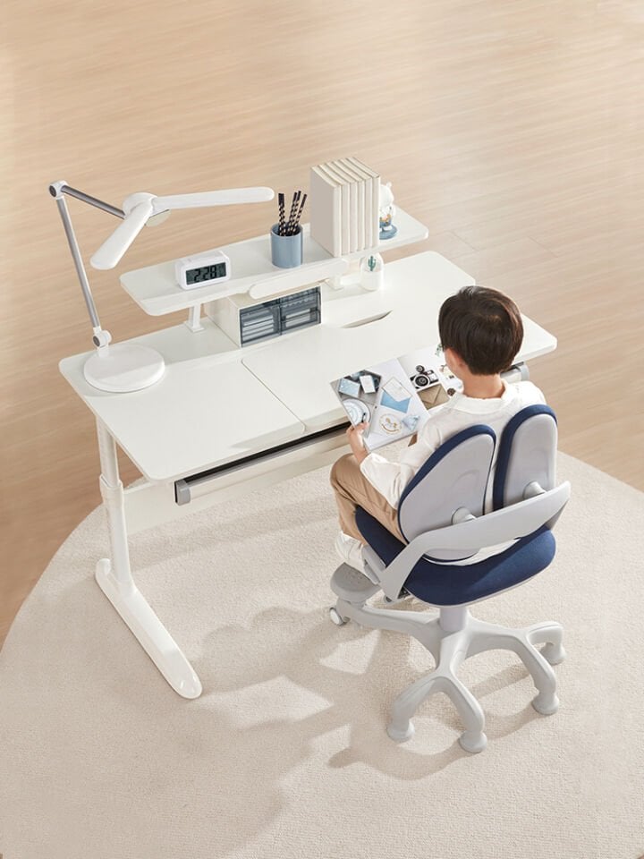 Minoris Ergonomik Çocuk Çalışma Masası - Beyaz - Yükseklik Ayarlı Çocuk Çalışma Masası