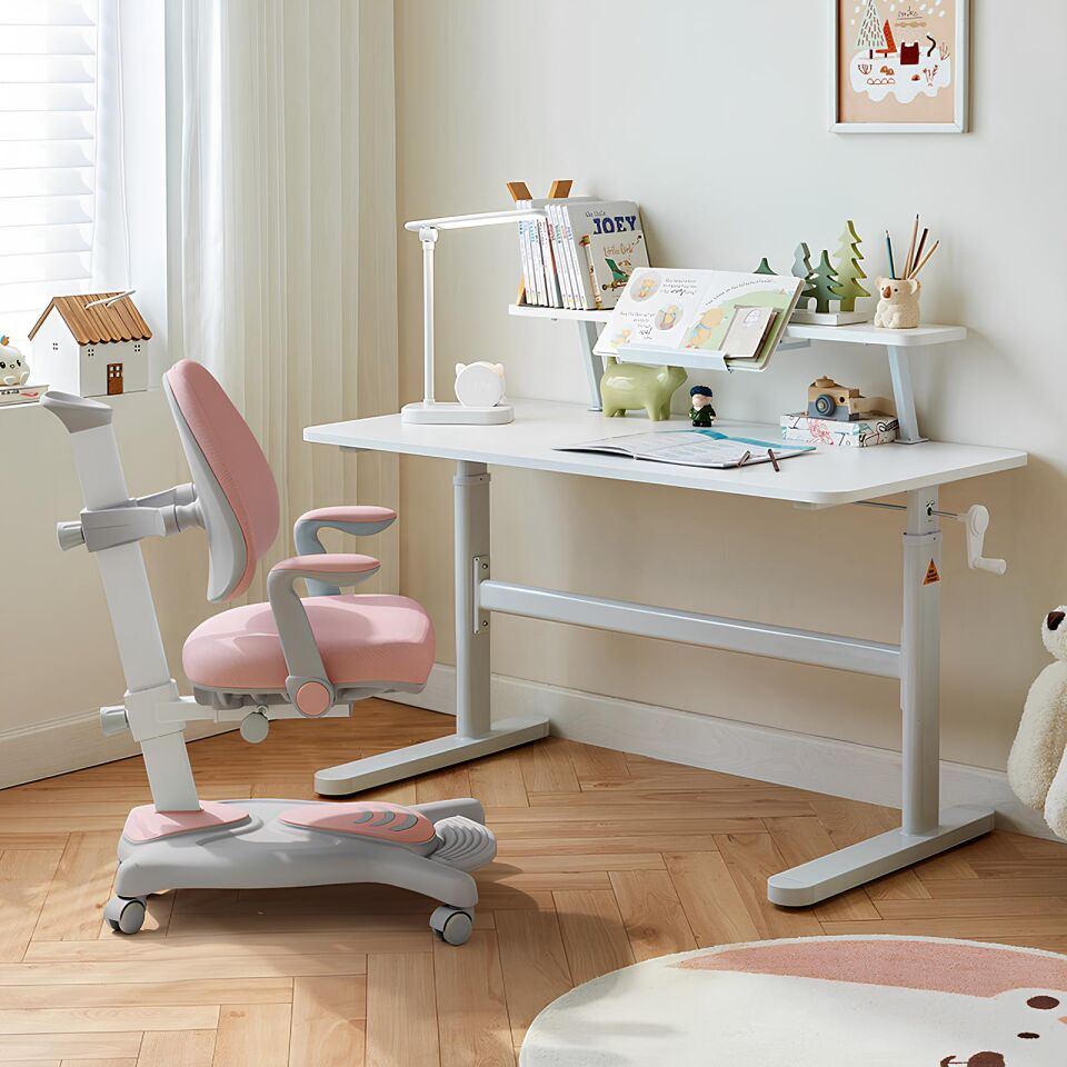Minoris Ergonomik Çocuk Çalışma Masası - Beyaz - Yükseklik Ayarlı Çocuk Çalışma Masası