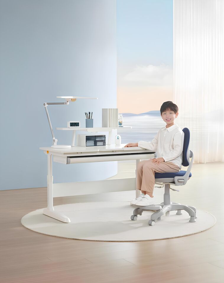 Minoris Ergonomik Çocuk Çalışma Masası - Beyaz - Yükseklik Ayarlı Çocuk Çalışma Masası