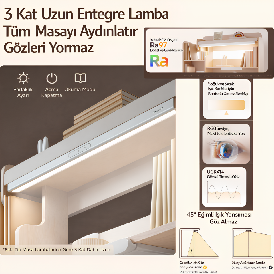 Prestige Ergonomik Çocuk Çalışma Masası - Yükseklik Ayarlı Teknolojik Çalışma Masası