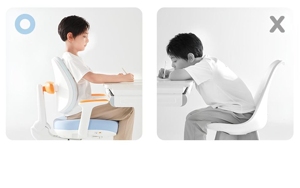 Eagle Ergonomik Çocuk Çalışma Sandalyesi - Pudra Pembe - Omurga Dostu Teknolojik Sırt Destekli Çalışma Sandalyesi