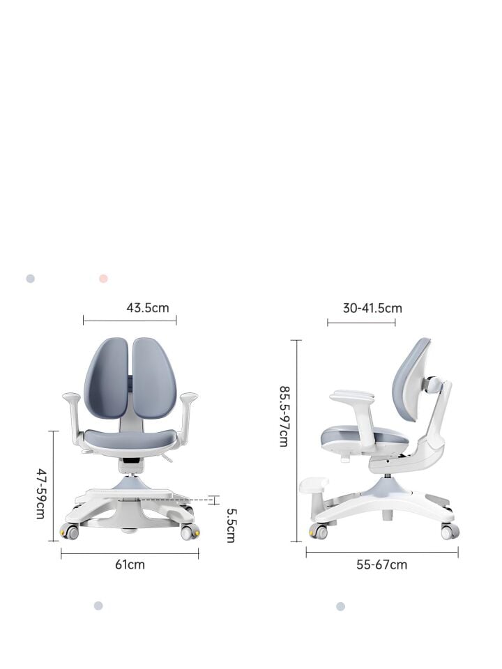 Eagle Ergonomik Çocuk Çalışma Sandalyesi - Pudra Pembe - Omurga Dostu Teknolojik Sırt Destekli Çalışma Sandalyesi