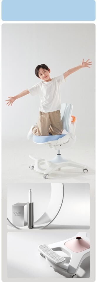 Eagle Ergonomik Çocuk Çalışma Sandalyesi - Pudra Pembe - Omurga Dostu Teknolojik Sırt Destekli Çalışma Sandalyesi