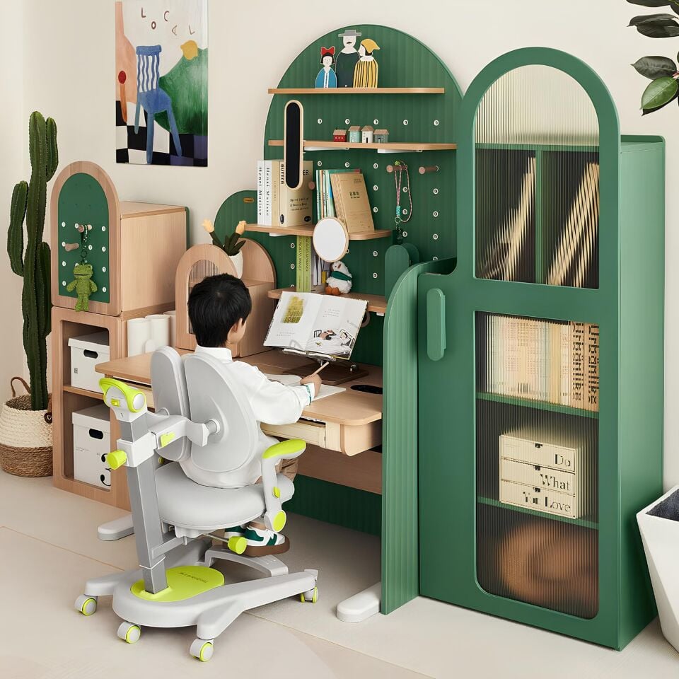 Noa Elektrikli Yükseklik Ayarlı Çocuk Çalışma Ünitesi - Ergonomik Çalışma Ünitesi - Özel Tasarım
